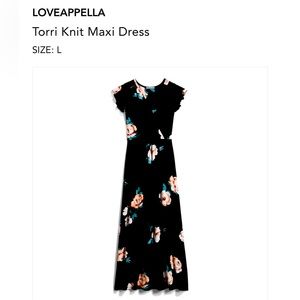 Loveappella Torri Knit Maxi Floral Dress NWT